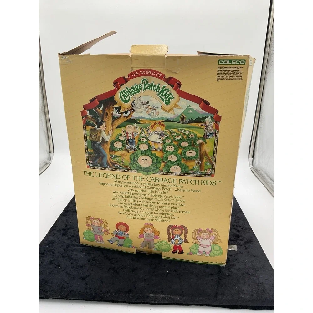 Vintage 1985 Coleco Cabbage Patch Kids In Box W/Certificate Boy, Davie Billy